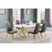 Orren Ellis 7pc. Dining Set Wood/Metal in Yellow | 30 H in | Wayfair 007D949709FB4CDE89C69644B6D71525