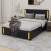 Mercer41 Alshareef Panel Storage Bed Upholstered/Linen in Black | 43.3 H x 64.6 W x 84 D in | Wayfair 955F3FEB3A424856A70B041488142420