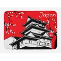 East Urban Home Japan Plush Bath Mat, Cherry Blossom Tree & House, 30.2"x20", Vermilion Charcoal Grey | Wayfair 56AE51535B7E411FBCA6250E3F1C42D3