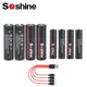Soshine-Batterie au lithium aste USB Eddie Ion AA et AAA 24.com 1.5V 3500mWh 1.5V 600mWh