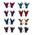 Poignets en plumes Bracelets en plumes Bracelets en plumes Manches poignet Chauffe-bras H9ED