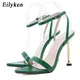 EILYKEN-Sandales à Talons Hauts Verts pour Femme Chaussures de Soirée Nouvelle Collection 2024