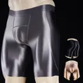 Shorts de fitness brillants pour hommes maillot de bain entraînement sportif évacuation de la