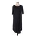 Sweet Claire Casual Dress - Shift: Black Solid Dresses - Women's Size Large