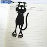 Nuovo 1 pz segnalibro nero gatto libro titolare per le carte del libro regalo creativo segnalibro