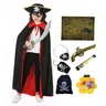 Costume da mantello pirata Set di giocattoli da pirata per bambini accessori per capitano pirata di