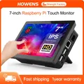 HOWENS Portatile 7 pollici Touch LCD Raspberry Pi 3 4 Schermo Monitor Industriale 1024x600 Supporto HDMI Tipo-c Display Laptop Pie 3/4