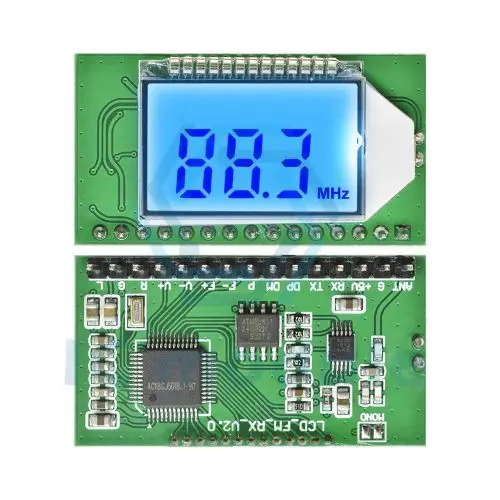 PLL LCD 87-108 MHz Modulo ricevitore radio FM Microfono wireless Scheda stereo Riduzione digitale del rumore