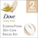 Dove Body Love Beauty Bar Soap Eczema-Prone Skin Care with Colloidal Oatmeal Fragrance-Free 7.5 oz 2 Bars