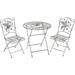 Alpine 3-Piece Hummingbird Foldable Floral Bistro Set BVK670A