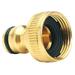 Meuva Brass Garden Hose Tap Connector (3/4) Quick Hose Adaptor Accessories Traveling Sprinkler Parts Sprinklers for Large Yard Kids Pad Sprinkler