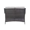 Outdoor Loveseat Wicker Sofa Set Rattan Sofa Brown/Beige