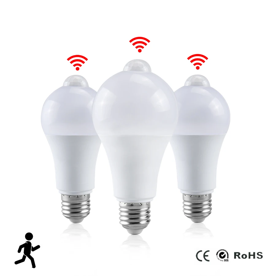 PIR Motion Sensor Led-lampe E27 12W 15W 18W AC85-265V Motion Sensor Nachtlicht Treppen Notfall lampe Für Home Küche Beleuchtung