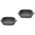 2pcs Air Fryer Food Pot Silicone Air Fryer Liner Washable Silicone Mat Air Fryer Reusable Silicone Pot