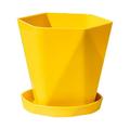 Hxoliqit Balcony Household Plastic Flower Pot Resin Nordic Thicken Large Flower Pot(Yellow) Flower Pots Cute Flower Pots Garden Decor Garden Supplies