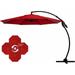 Grand Patio 11-Ft Outdoor Patio Umbrella Deluxe Cantilever Umbrella with Crank & Cross Base Large Outdoor Umbrella for Patio Poolside Backyard Red