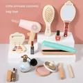 Montessori Holz Make-up Spielzeug für Mädchen Mädchen so tun als ob Schönheit Make-up und Salon