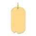 XM546-13 28 mm 14K Plain 0.013 Gauge Engravable Dog Tag with Notch Disc Charm Yellow