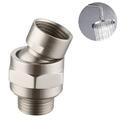 Hanzidakd Faucets Shower Connector Ball Joint Shower Head Swivel Ball Adapter Adjustable Shower Arm Extension Bright