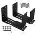 Adjustable Door Barricade Brackets (2pcs)-Drop Open Bar Holder for Security Door