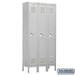 Salsbury Standard Metal Locker Single Tier - 3 Wide - 6 Feet High - 18 Inches Deep - Gray - Unassembled