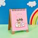 Angfeng 2024 Cute Cartoon Girl Mini Calendar Kawaii Panda Dinosaur Animals Desktop Calendar Daily Schedule Planner 2023.8~2024.12(candy ball)