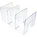 Simple Style Transparent Bookend Multi-grid Bookend Stable Base Acrylic Bookend Office File Organizer