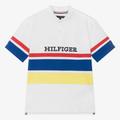 Tommy Hilfiger Boys White Cotton Stripe Polo Shirt