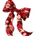 Anthropologie Accessories | Anthropologie Red Print Silky Bow Hair Clip New | Color: Cream/Red | Size: Os