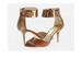 Michael Kors Shoes | Michael Kors Giuliana Leather Open Toe Ankle Strap Zip Snakeskin Heels Size 10m | Color: Brown/Tan | Size: 10