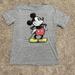 Disney Tops | Mickey Mouse T-Shirt Large Heather Gray Chalk Big Logo Disney Art Short Sleeve | Color: Gray | Size: L