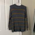 American Eagle Outfitters Sweaters | American Eagle Jegging Fit Grey And Mustard Striped Sweater | Color: Gold/Gray | Size: S