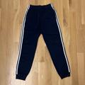 Adidas Pants | Adidas Men's Navy Joggers With White Stripes, Small | Color: Blue/White | Size: S