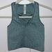 Athleta Tops | Athleta Ribbed Crop Tank, Teal Leopard Print | Color: Blue/Green | Size: Xs