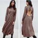 Free People Dresses | Free People Loveless Brown Black Leopard Print Midi Dress Size 6 | Color: Black/Brown | Size: 6