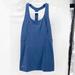 Athleta Tops | Athleta Stunner T Strap Athletic Shelf Bra Tank Top | Color: Blue | Size: S