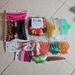 Urban Outfitters Accessories | 11 Hair Clip Scunchies Hair Ties Butterfly Clip Set | Color: Green/Pink | Size: Os