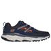 Skechers Men's Relaxed Fit: D'Lux Journey Sneaker | Size 7.5 Extra Wide | Navy/Orange | Leather/Synthetic/Textile