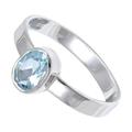 Silver N Rock Blue Topaz Gemstone Band Ring Men & Women Band Ring All Size 925 Sterling Silver Band Ring Gift Item Jewelry ERG-129I_ (V 1/2)