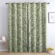 SZLYZM Tree Blackout Curtains, Green Leaf Bedroom Curtains & Living Room Curtains 66x54 Inch 2 Panels Set, Thermal Eyelet Drapes Decorative Patterned Window Treatments 54 Drop