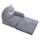 MOTUZP Plush Foldable Kids Sofa, Kids Chair Kids Sofa, Sofa Kids Children Couch Backrest Armchair Bed Cute Cartoon Soft Kids Folding Sofa Bed Kids Couch (Double Layer 32x56x67.5cm /