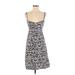 Ann Taylor LOFT Casual Dress - A-Line Plunge Sleeveless: Blue Dresses - Women's Size X-Small