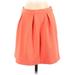 Madewell Casual A-Line Skirt Knee Length: Orange Solid Bottoms - Women's Size 4