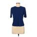 Gap 3/4 Sleeve T-Shirt: Blue Solid Tops - Women's Size Medium