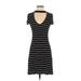 American Eagle Outfitters Casual Dress - Mini: Black Stripes Dresses - Women's Size Small