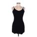 Shein Casual Dress - Party V-Neck Sleeveless: Black Print Dresses - Women's Size Medium