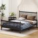 Bungalow Rose Sarica Wood Platform Bed in Black | 44.9 H x 63 W x 84.1 D in | Wayfair C319F0776DB04EE28F6464797B2F29DD