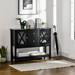 Gracie Oaks Chailyn 39.25" Sideboard Wood in Black/Brown | 31.5 H x 39.25 W x 11.75 D in | Wayfair D4C3793A13D44B6E986A5843EB063F46