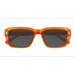 Male s rectangle Crystal Orange Acetate Prescription sunglasses - Eyebuydirect s Grounded