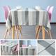 Geometric Striped Rectangle Table Cloth, 305GSM Polyester Tabelcloth Water Resistant Decorative Dining Table Cover for Home Table Decor